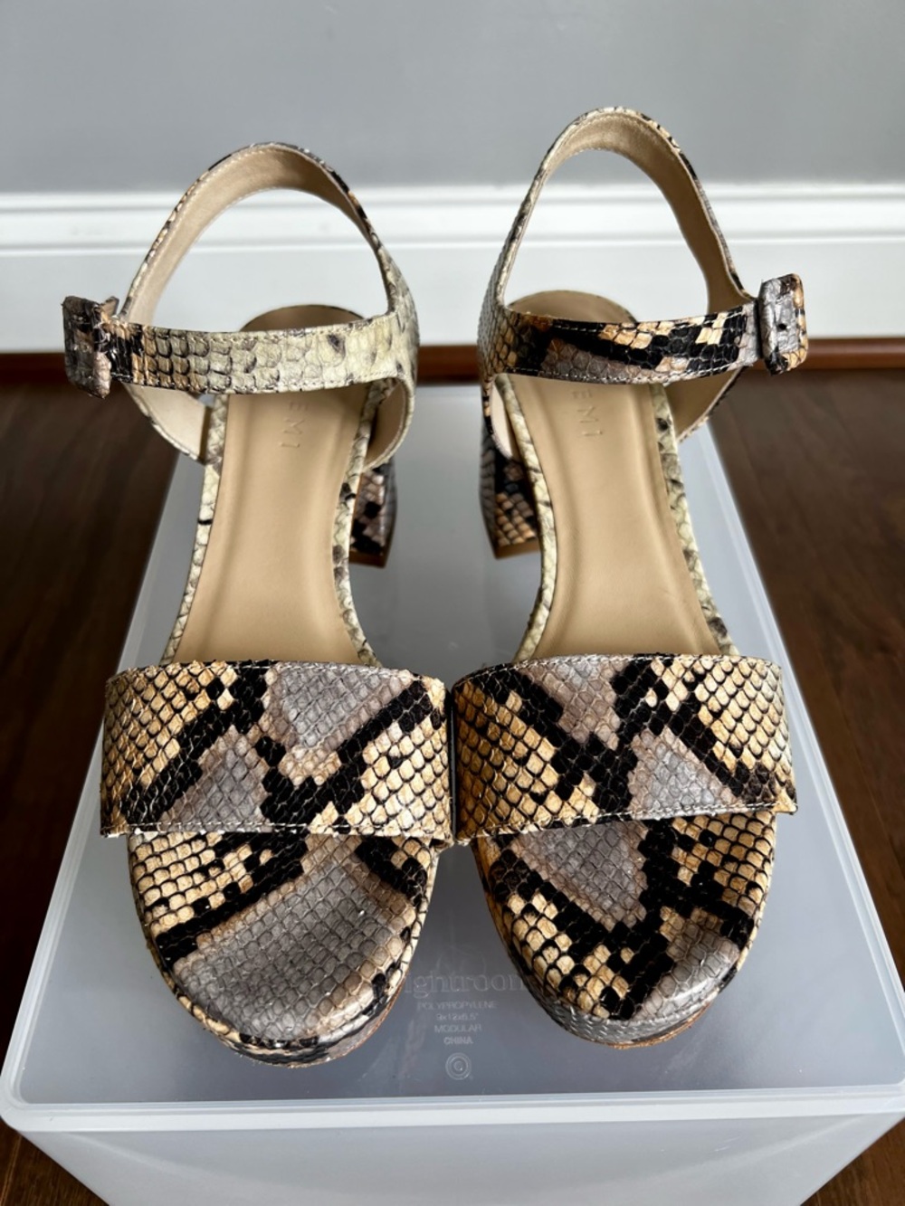 M. Gemi Lizza Nuova Platform Python Print Sandals - Picture 4 of 12